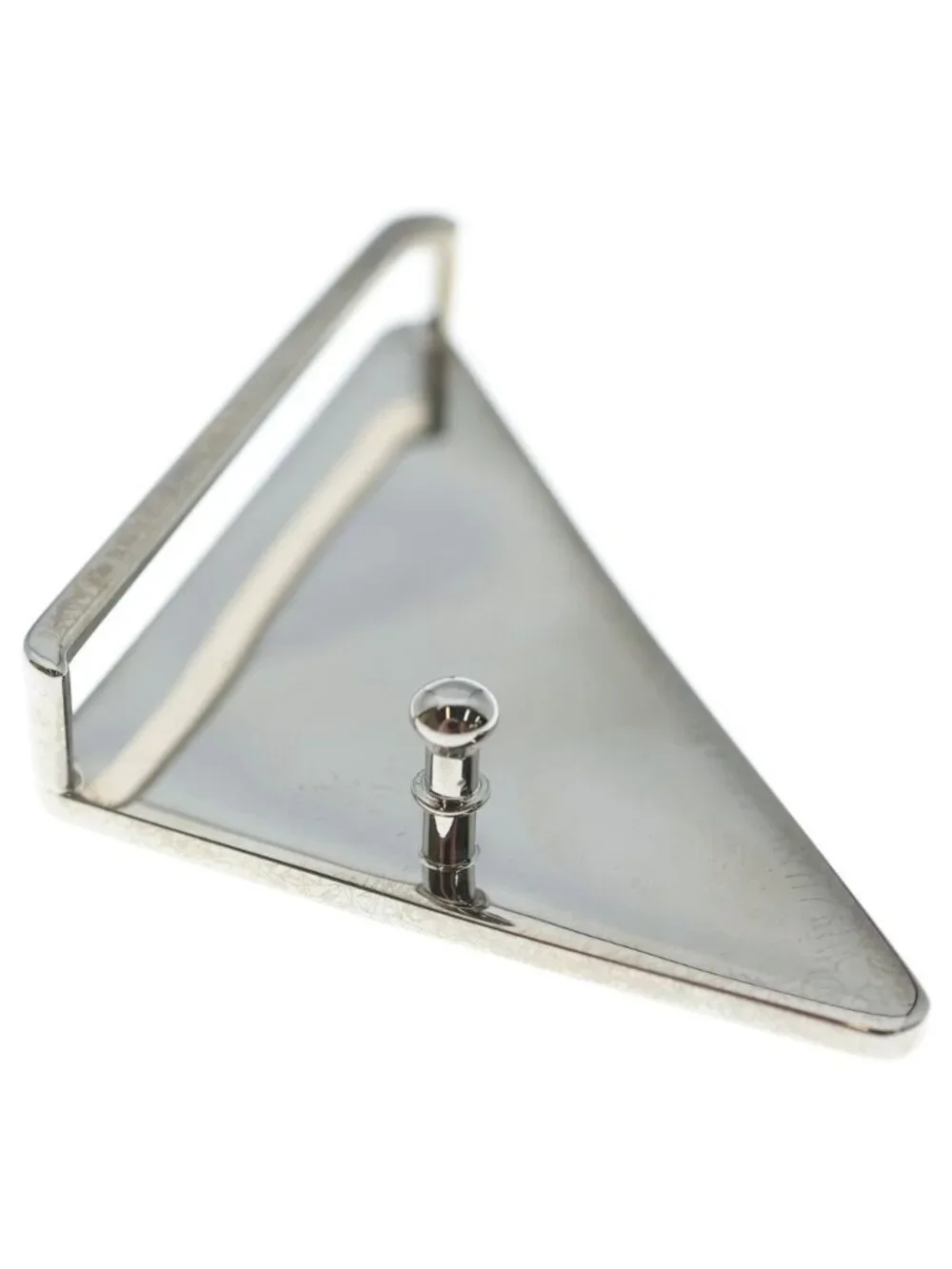 Prada Triangle Logo Metal Belt Buckle Green